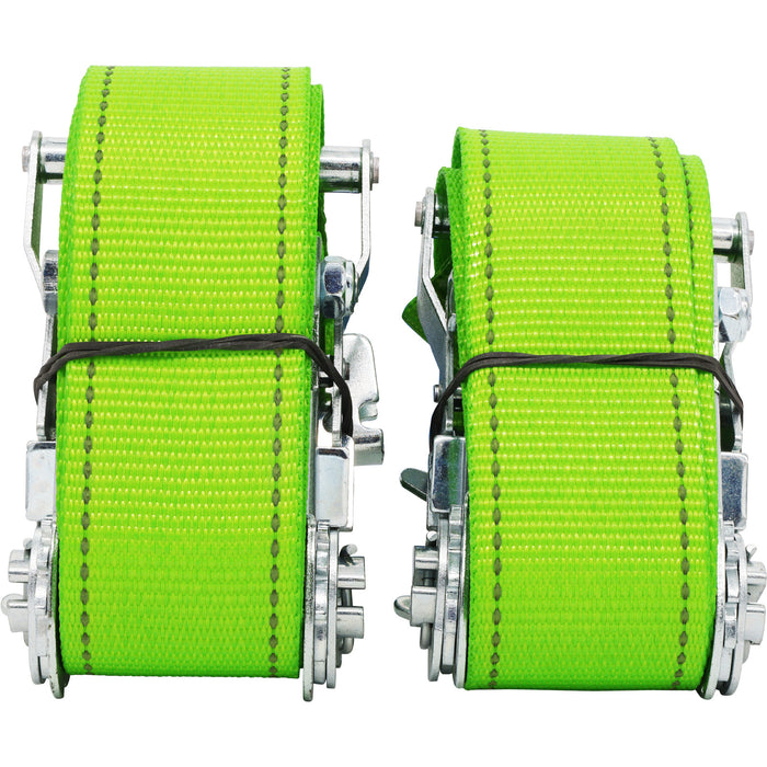 E-Track Wheel Tie Down Straps 1.8m Long - Pair - RW35