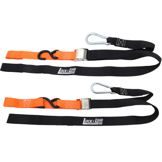 Pair of Orange Motorcycle Tie Down Straps - RW92