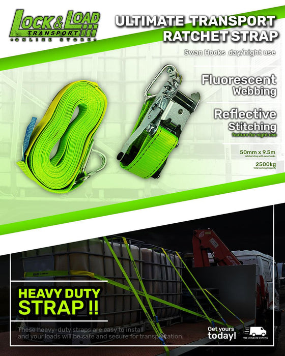 Truck Ratchet Tie Down Straps- RW07 - Lock & Load Transport