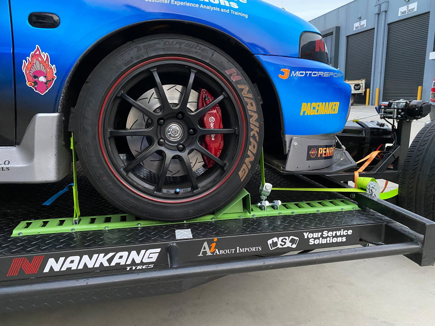 Adjustable E-Chock With 3.65m Straps With 600mm E-Tracks - RW23-600