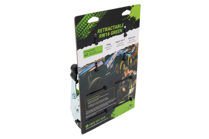 Pair of Retractable Ratchet Straps 50mm Wide 3m Long - RW16