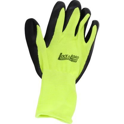 Oil Resistant Fluro Yellow Gloves - 5 Pairs - RW36