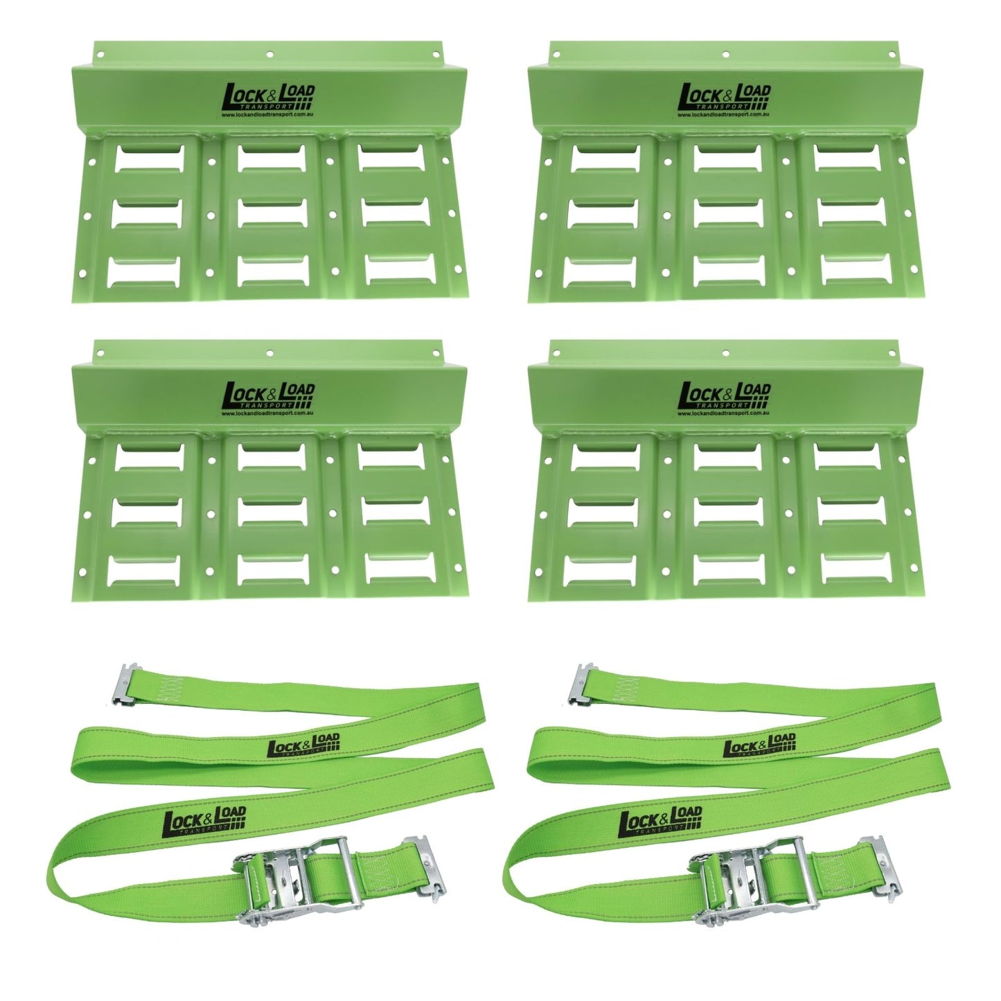 3 Rail Wide E-Chock Kit with 1.8M Straps - RW65