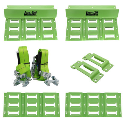 3 Rail Wide E-Chock Kit with Idler Straps & E-Track Single Slots - RW72