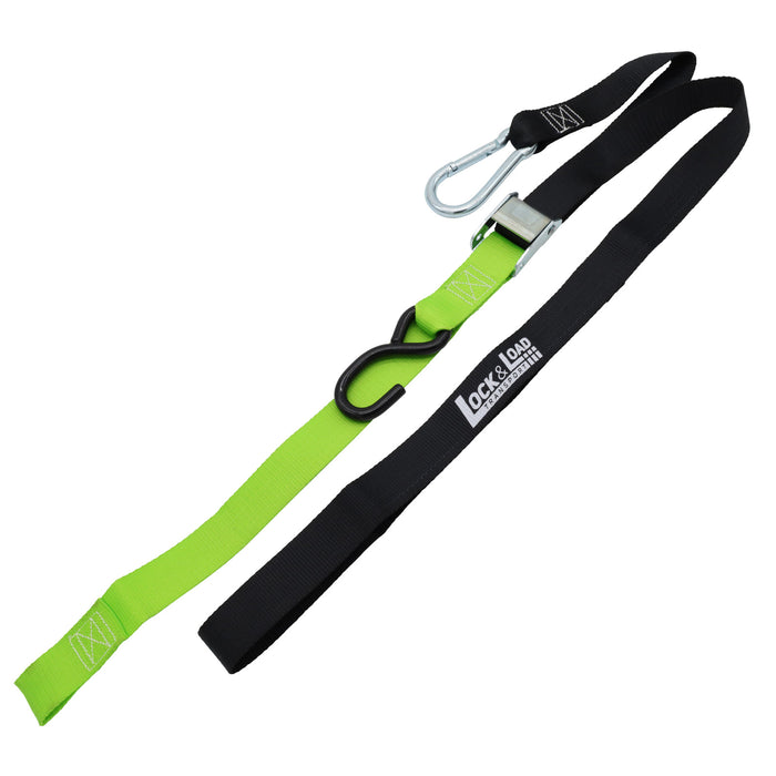 Pair of Green Motorcycle Tie Down Straps