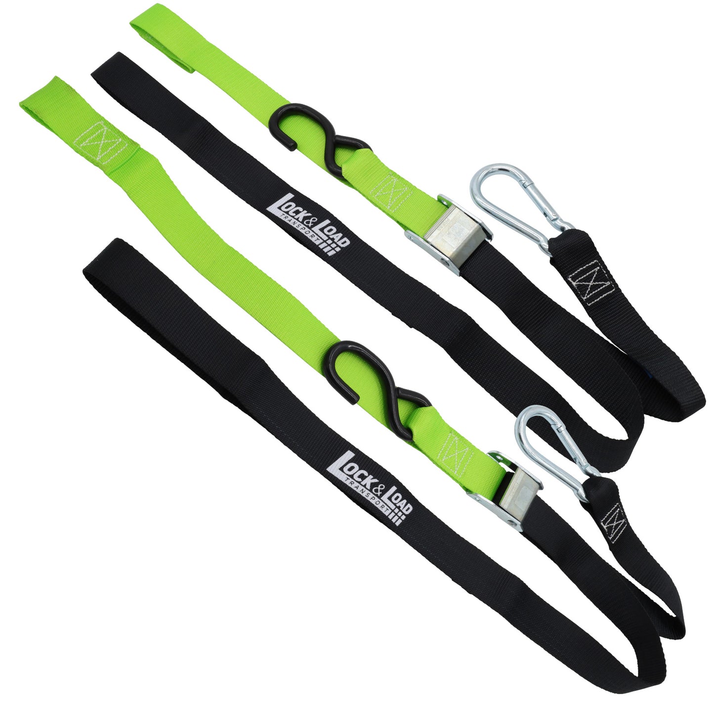 Pair of Green Motorcycle Tie Down Straps - RW90