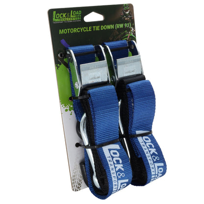 Pair of Blue Motorcycle Tie Down Straps - RW91