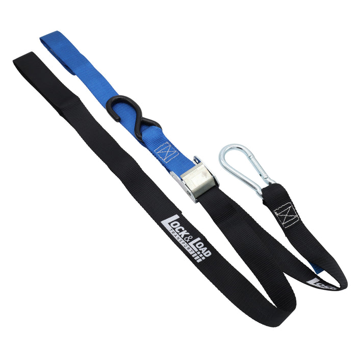 Pair of Blue Motorcycle Tie Down Straps