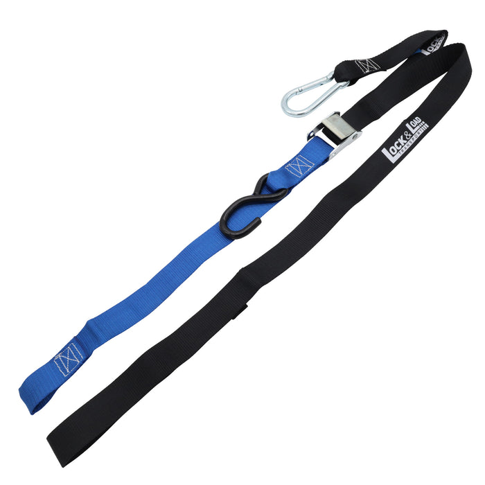 Pair of Blue Motorcycle Tie Down Straps