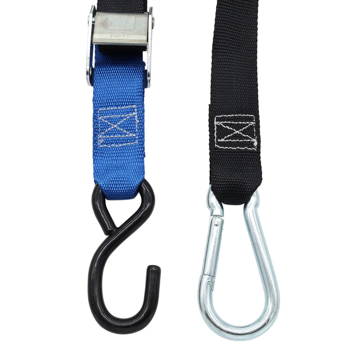 Pair of Blue Motorcycle Tie Down Straps