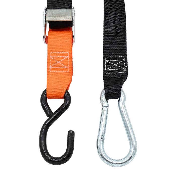 Pair of Orange Motorcycle Tie Down Straps