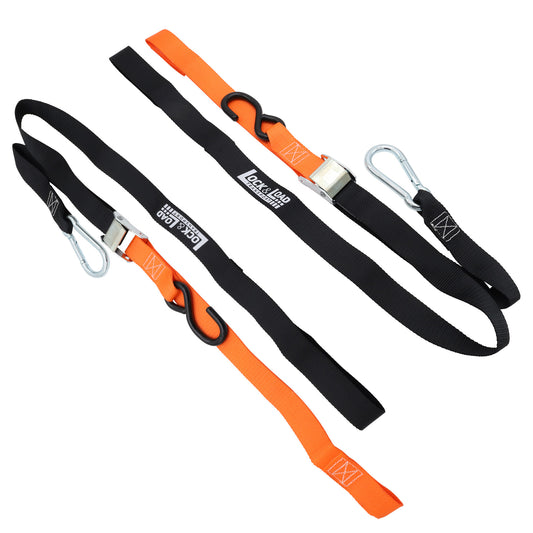 Pair of Orange Motorcycle Tie Down Straps - RW92