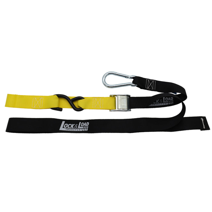 Pair of Yellow Motorcycle Tie Down Straps