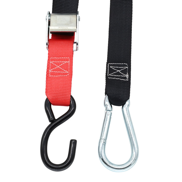 Pair of Red Motorcycle Tie Down Straps - RW94