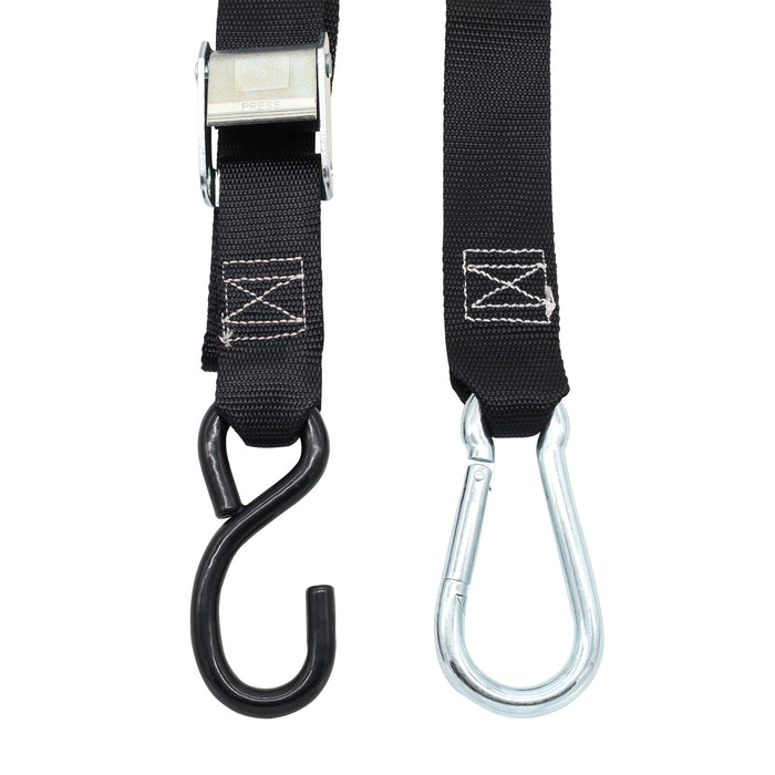 Pair of Black Motorcycle Tie Down Straps - RW95