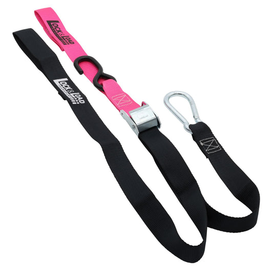 Pair of Pink & Black Motorcycle Tie Down Straps - RW97