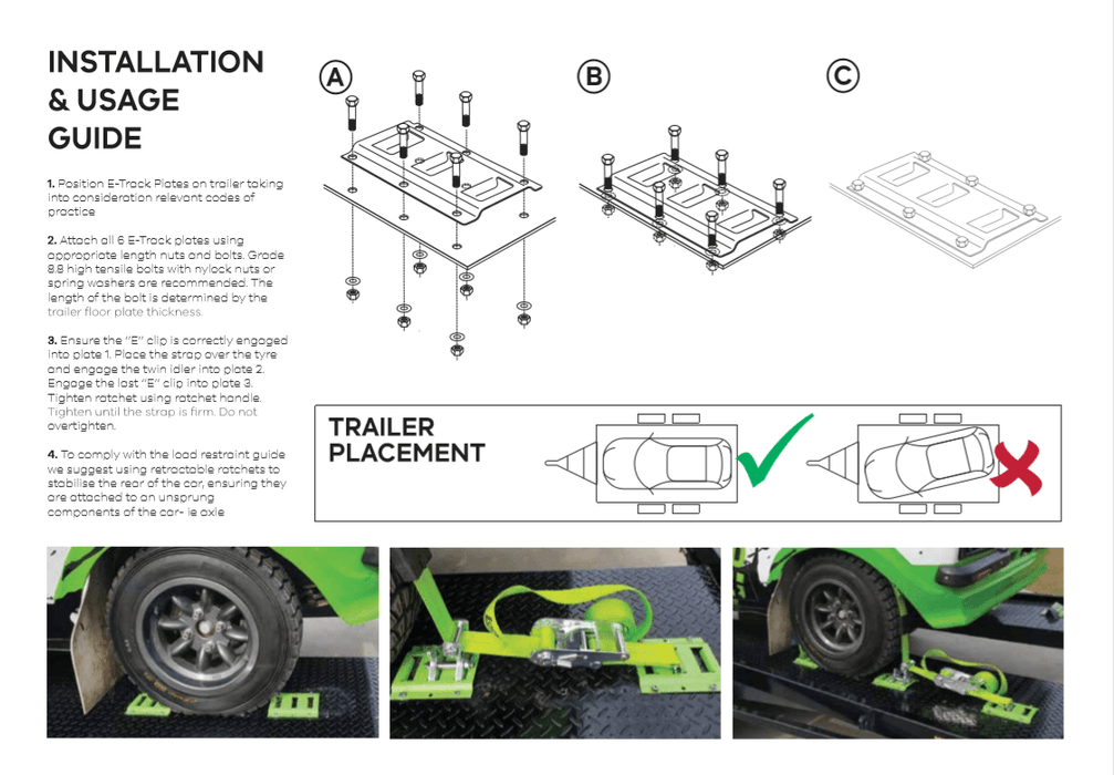 E-Track Plates (x2) RW42 - Lock & Load Transport