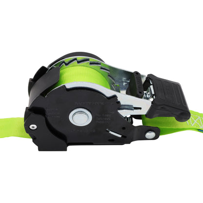 Pair of Retractable Ratchet Straps 25mm Wide 3.6m Long - RW06