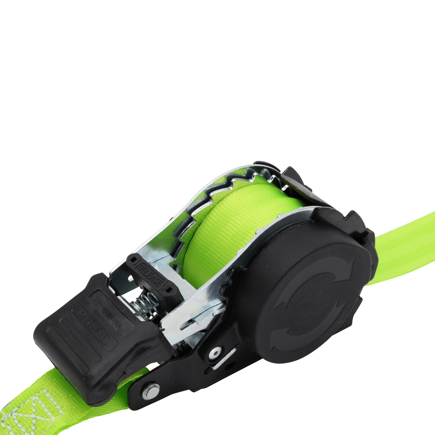 Pair of Retractable Ratchet Straps 25mm Wide 3.6m Long - RW06