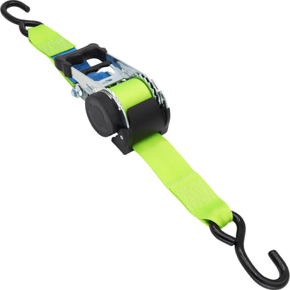Pair of Retractable Ratchet Straps 50mm Wide 3m Long - RW16
