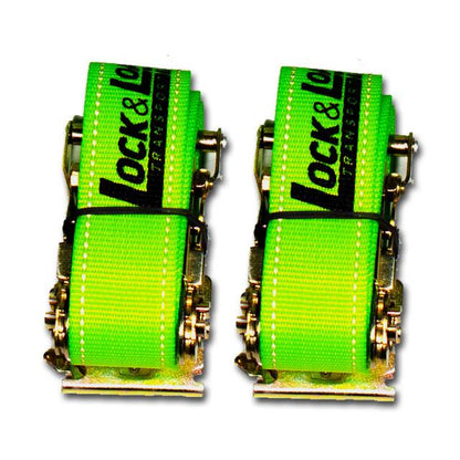 Wheel Tie Down Straps 1.8m Pair RW35 - Lock & Load Transport